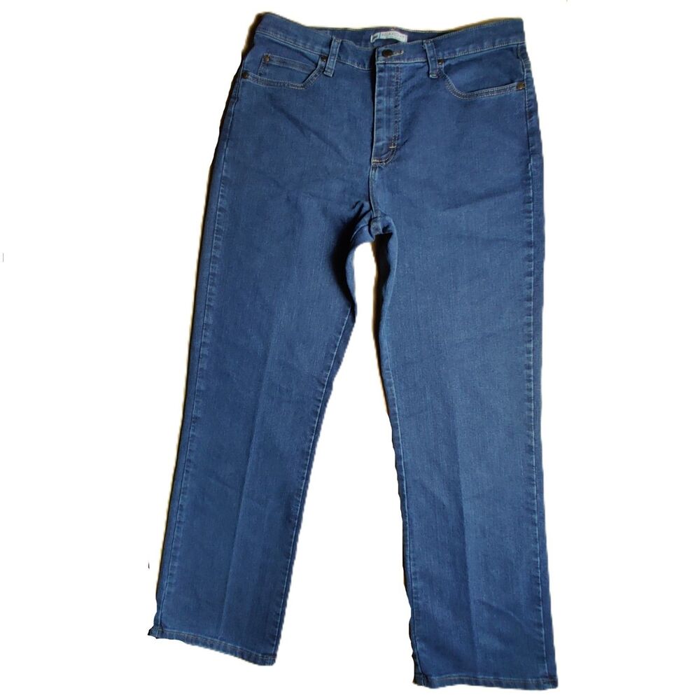 Lee Relaxed Fit Jeans Size 14 Blue Straight Leg Denim Mid Rise